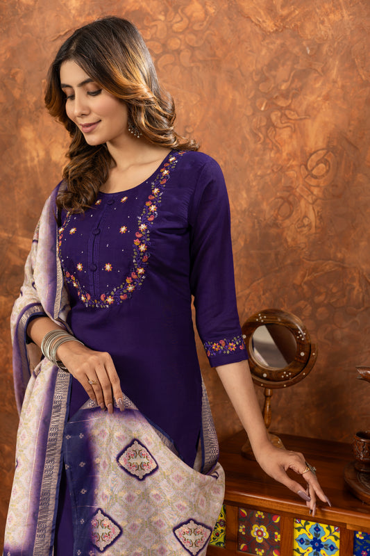 👗👗 Elegant Straight Kurti Pant Dupatta Set 👗👗