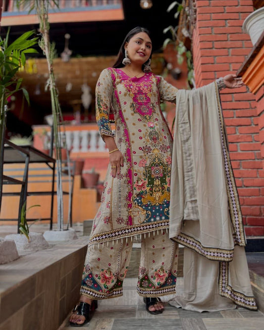NOORI ANARKALI ROUND PLAZA SET