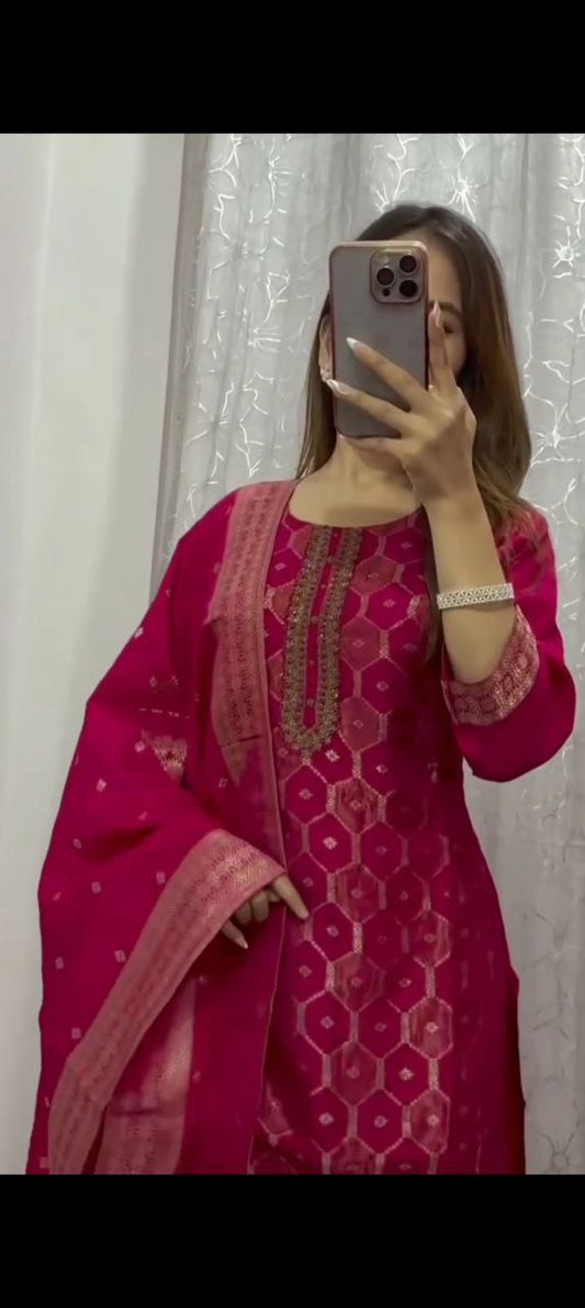 Featuring Beautiful Suit Sets in pure Banarasi Suit Set