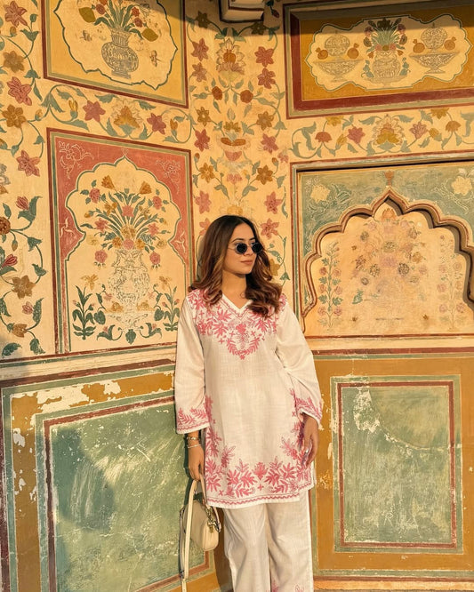LILAN FULL EMBROIDERY KURTI SET