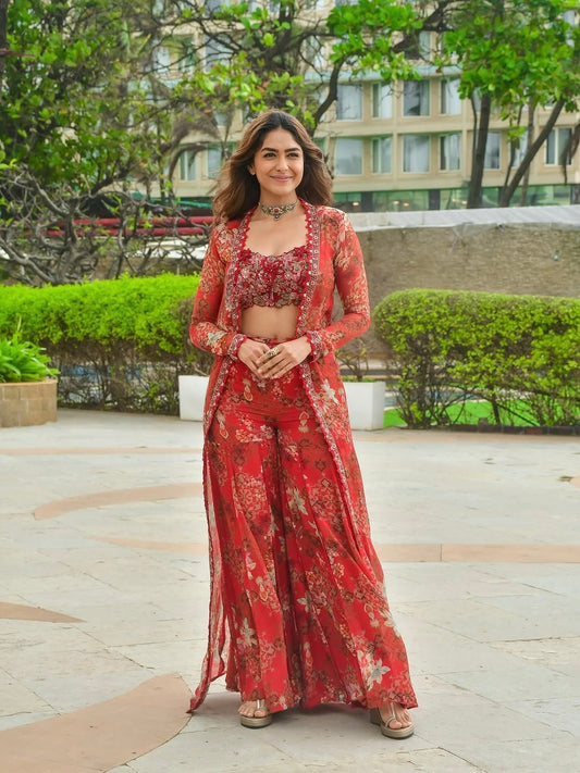 🦋 Bollywood Indo Western Koti Plazo & Blouse Collection👗