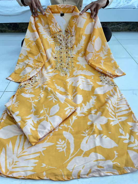 Elegant Floral Kurti Design for Modern Women