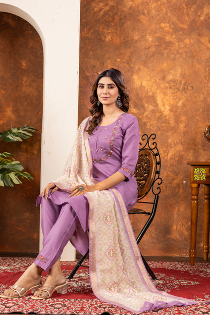 👗👗 Elegant Straight Kurti Pant Dupatta Set 👗👗