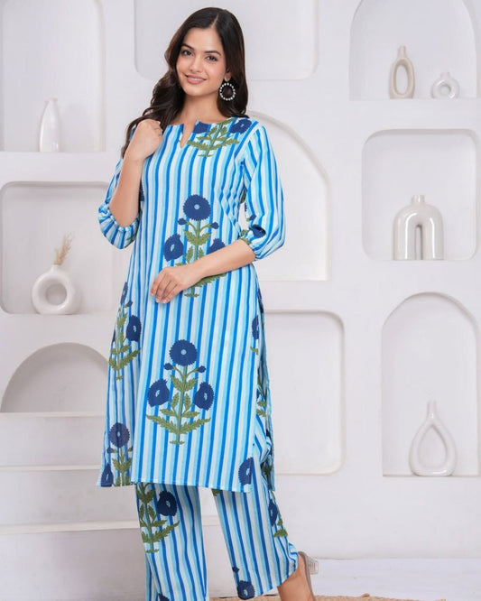 Most Magnificent Pure Cotton Printed Kurta Set