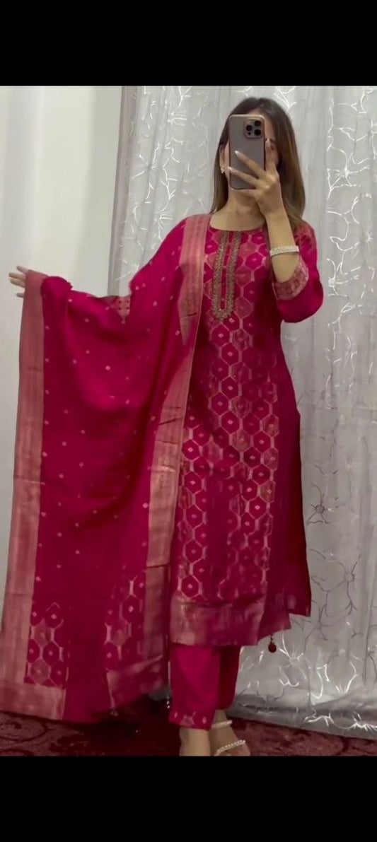 Featuring Beautiful Suit Sets in pure Banarasi Suit Set