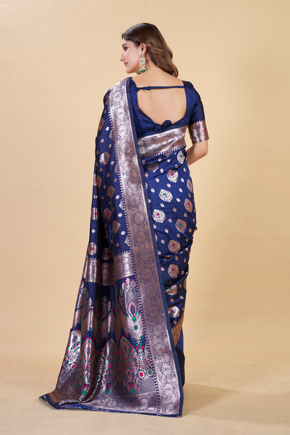 Luxury Banarasi Saree in Royal – Perfect for Weddings & Festive Wear
