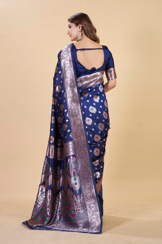 Luxury Banarasi Saree in Royal – Perfect for Weddings & Festive Wear