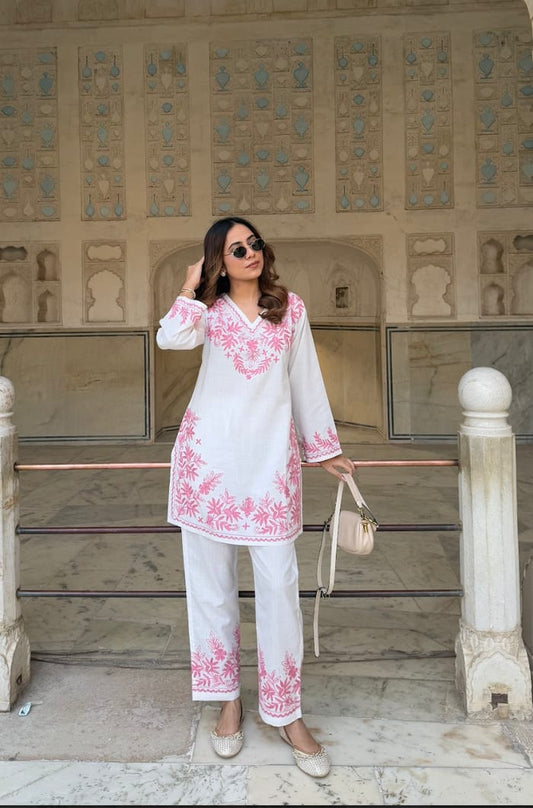 LILAN FULL EMBROIDERY KURTI SET