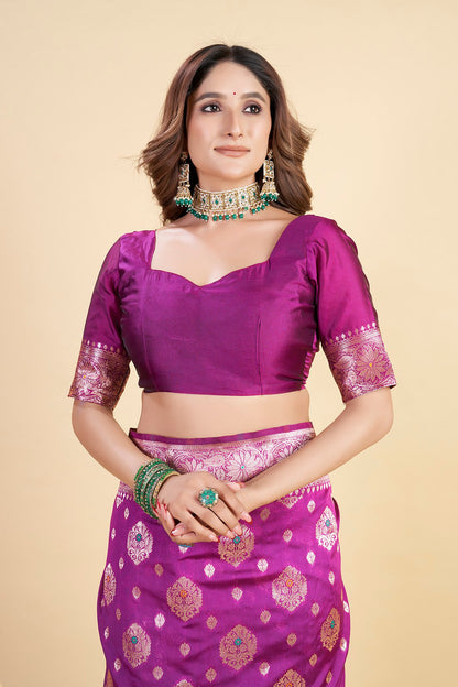 Luxury Banarasi Saree in Royal – Perfect for Weddings & Festive Wear