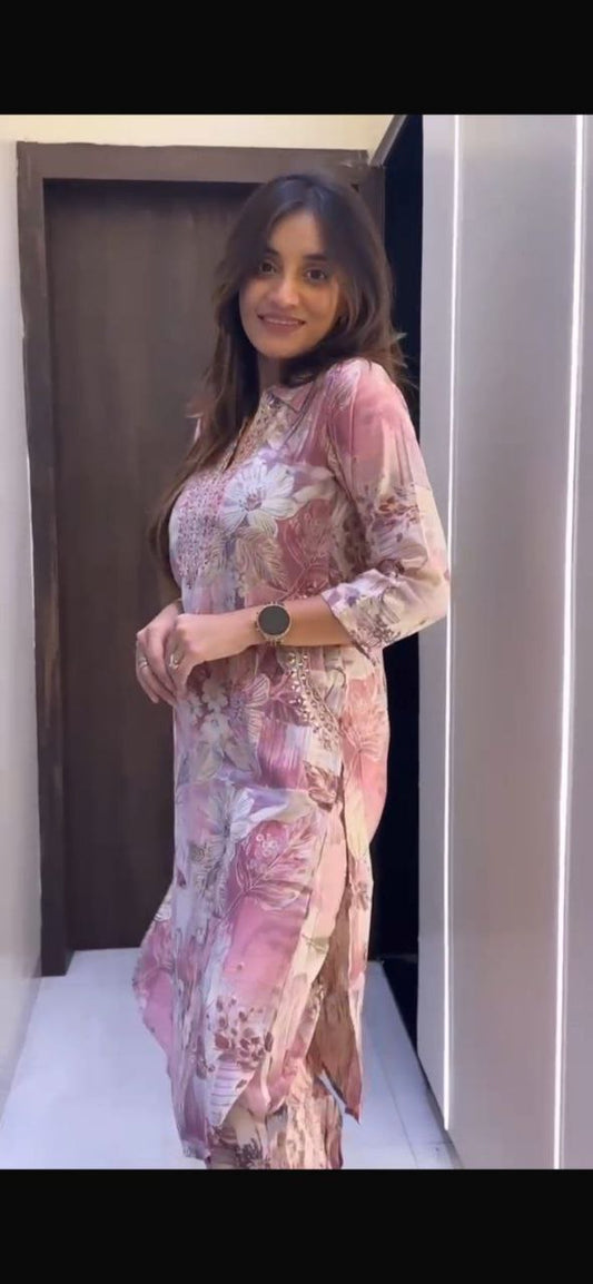 Elegant Floral Kurti Design for Modern Women