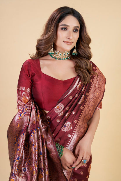 Luxury Banarasi Saree in Royal – Perfect for Weddings & Festive Wear