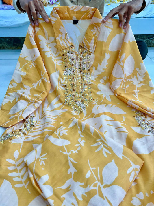 Elegant Floral Kurti Design for Modern Women