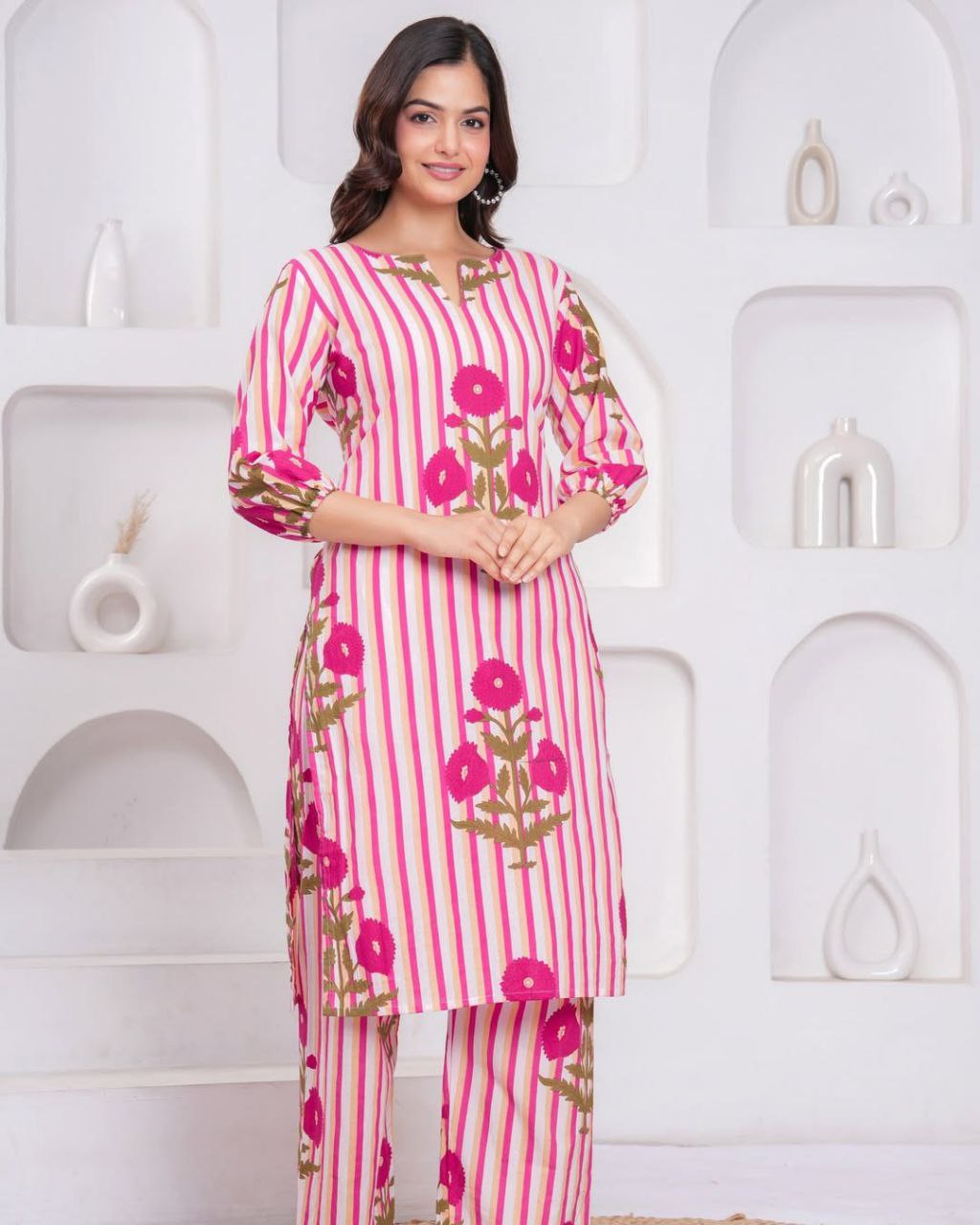 most magnificent pure cotton printed kurta set