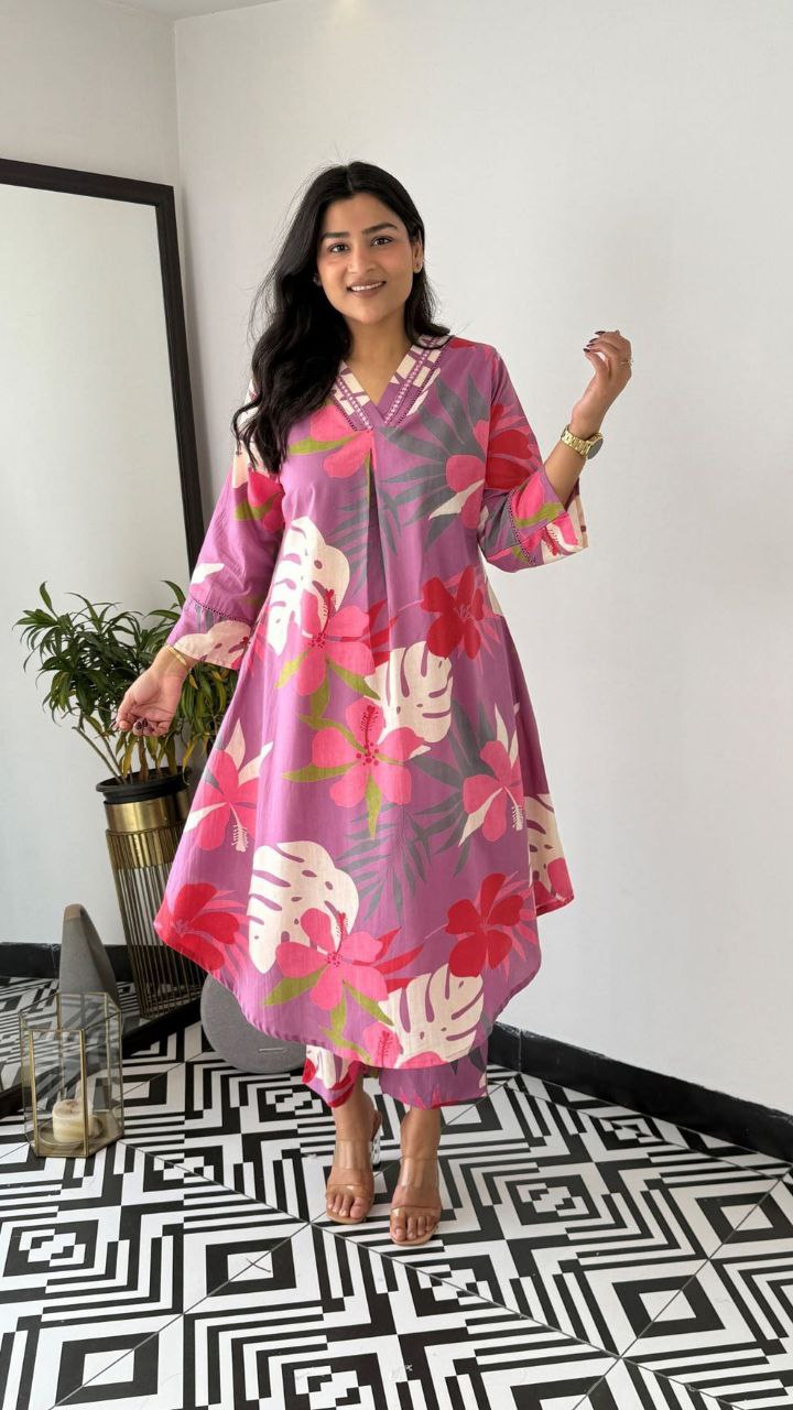 bold blossom co-ord set – comfort meets style