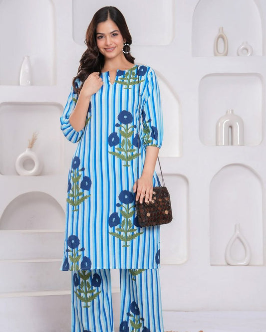 Most Magnificent Pure Cotton Printed Kurta Set