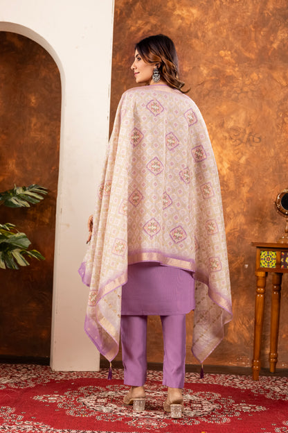 👗👗 Elegant Straight Kurti Pant Dupatta Set 👗👗
