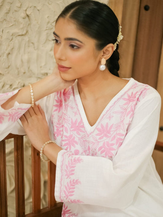 LILAN FULL EMBROIDERY KURTI SET