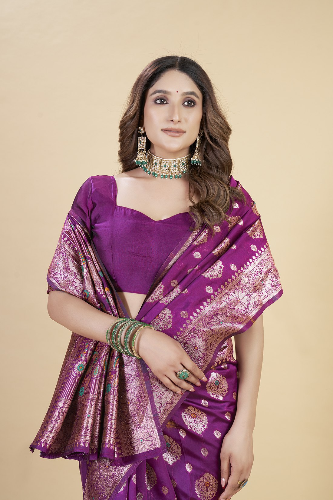 luxury banarasi saree in royal – perfect for weddings & festive wear