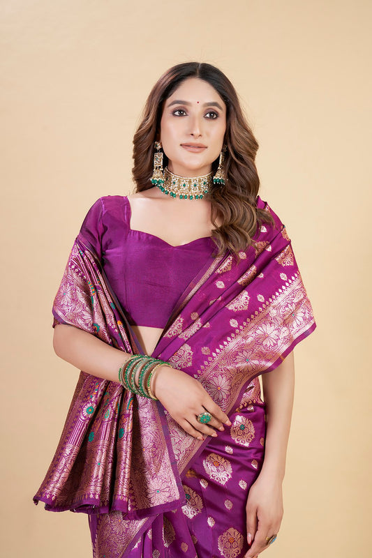 Luxury Banarasi Saree in Royal – Perfect for Weddings & Festive Wear