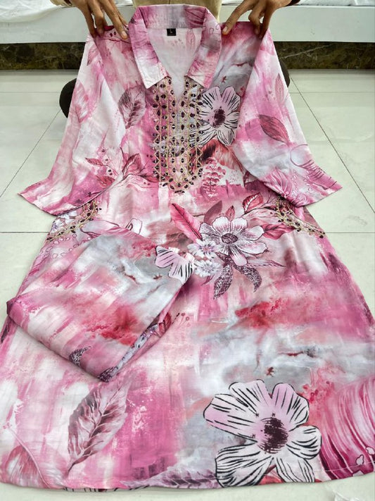 Elegant Floral Kurti Design for Modern Women