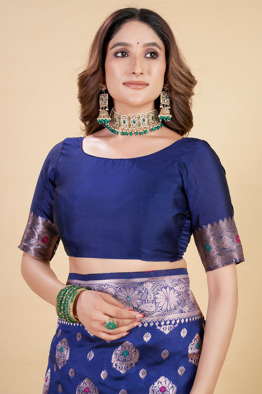 Luxury Banarasi Saree in Royal – Perfect for Weddings & Festive Wear