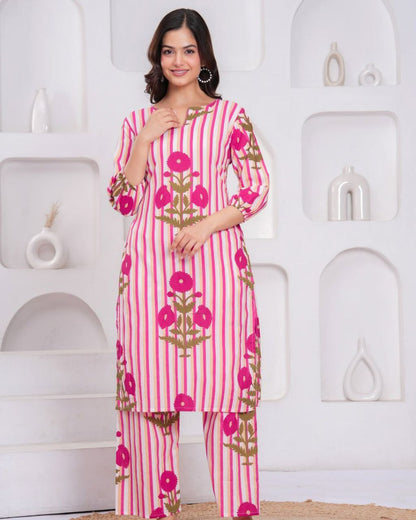 Most Magnificent Pure Cotton Printed Kurta Set