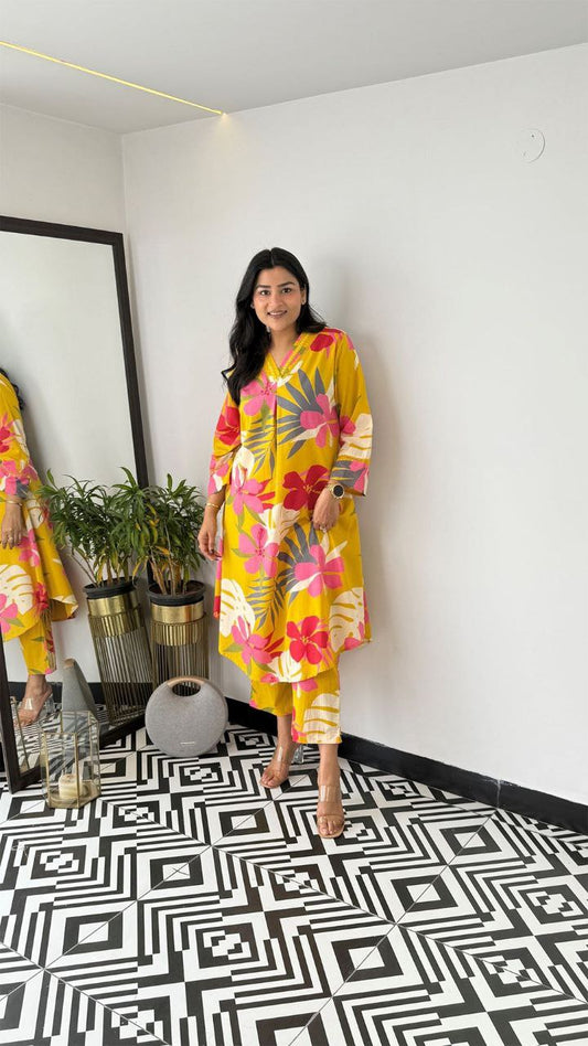 Bold Blossom Co-ord Set – Comfort Meets Style