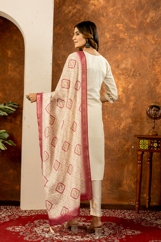 👗👗 Elegant Straight Kurti Pant Dupatta Set 👗👗