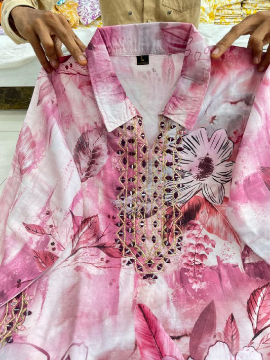 Elegant Floral Kurti Design for Modern Women
