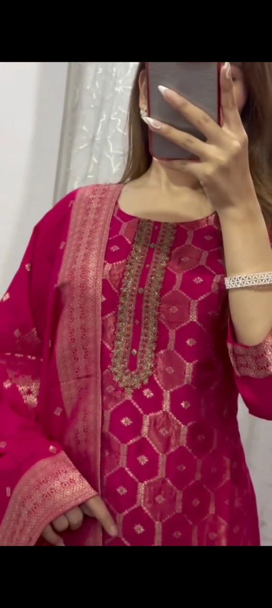 Featuring Beautiful Suit Sets in pure Banarasi Suit Set