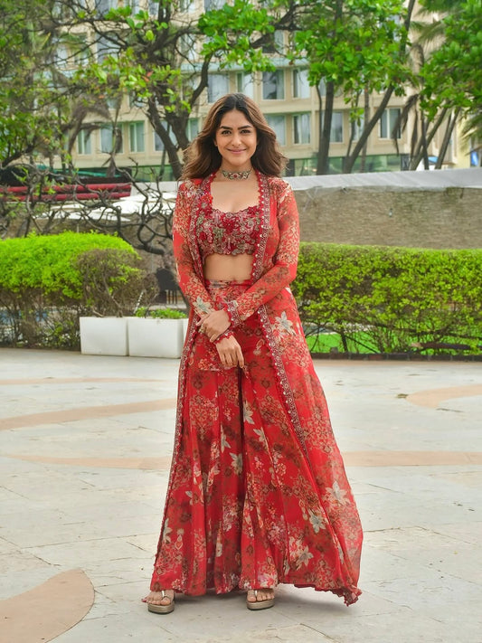 🦋 Bollywood Indo Western Koti Plazo & Blouse Collection👗