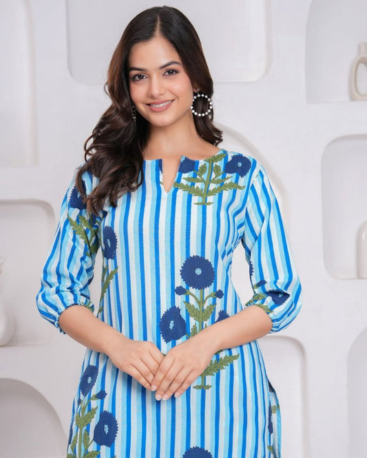 Most Magnificent Pure Cotton Printed Kurta Set