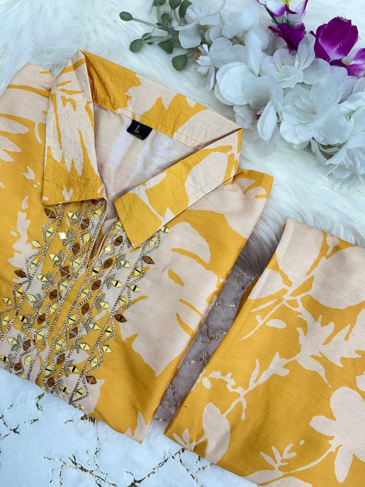 Elegant Floral Kurti Design for Modern Women