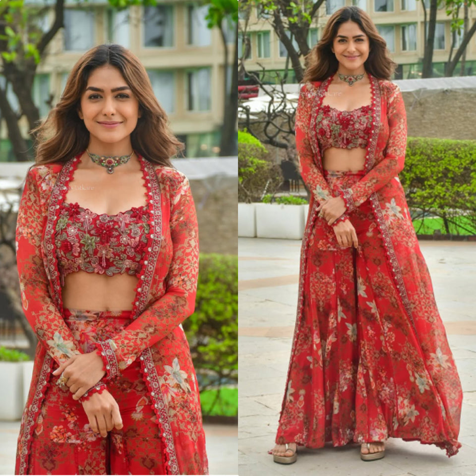 🦋 bollywood indo western koti plazo & blouse collection👗