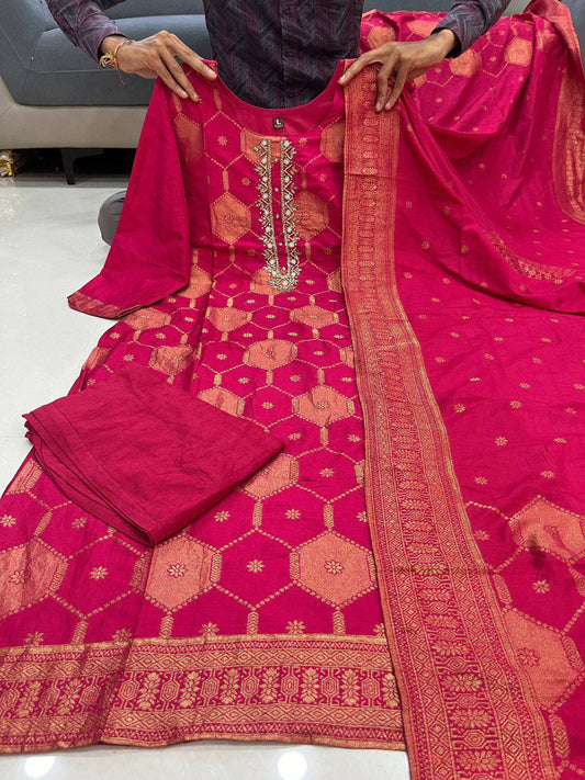 Featuring Beautiful Suit Sets in pure Banarasi Suit Set