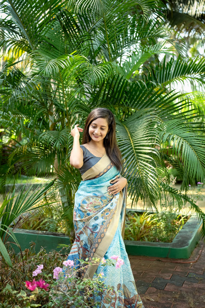 Mysore Silk With Pure Jari & Small Checks ( PHMS01)