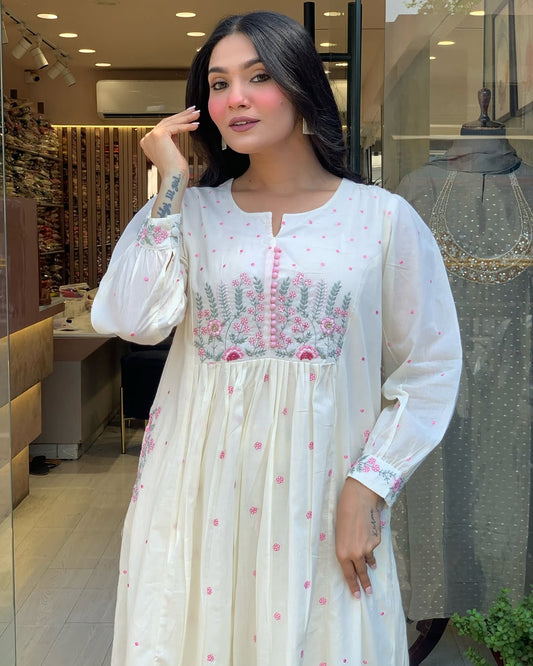 ✨ Pure Mul Mul Cotton Kurta Pant Dupatta Set ✨