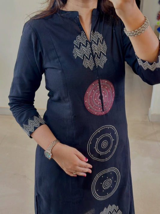 Pure Mul Cotton Kurti Pent Set With Dupatta Set