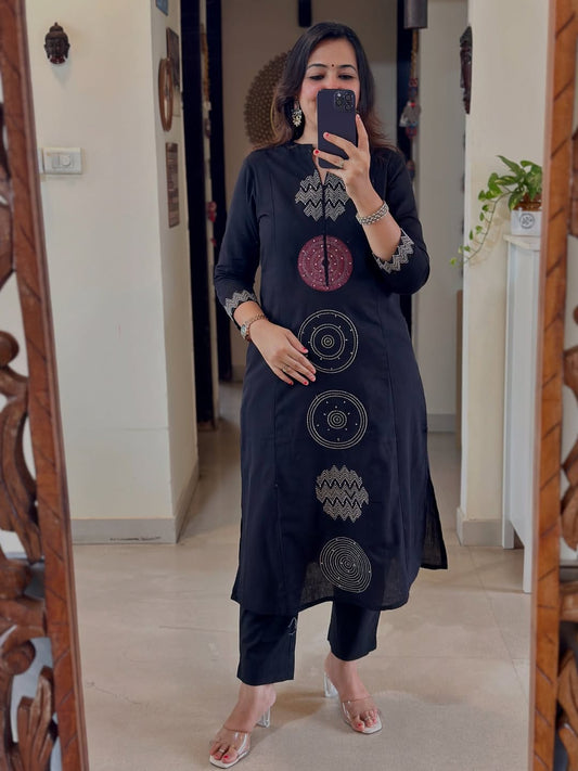 Pure Mul Cotton Kurti Pent Set With Dupatta Set