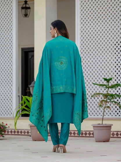 Premium Firozi Kurti with Dupatta – Stylish & Comfortable Look