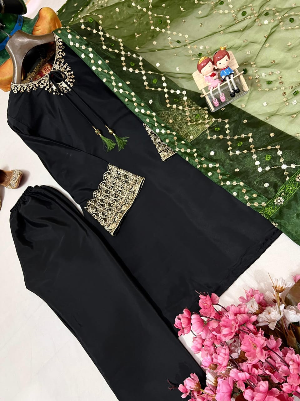 enhance the beauty of your wardrobe with this newly launched kurti-pant set