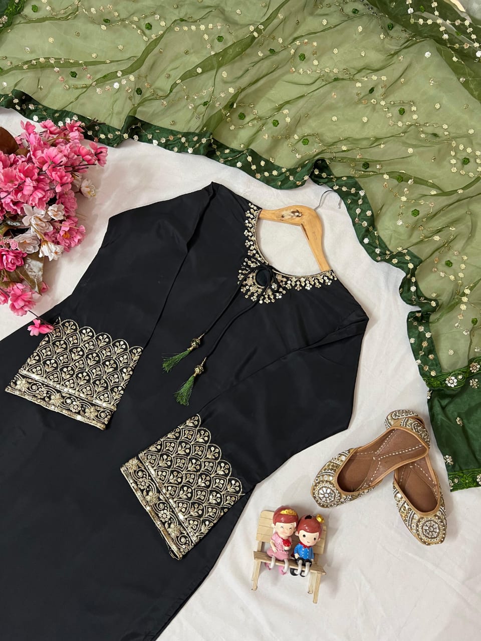 enhance the beauty of your wardrobe with this newly launched kurti-pant set
