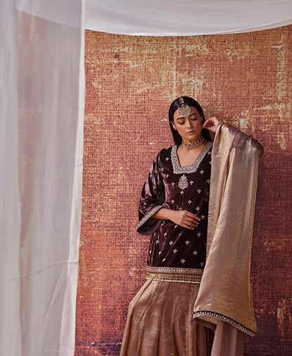 New Designer Party Wear Look Top , Lehega Plazzo and Dupatta