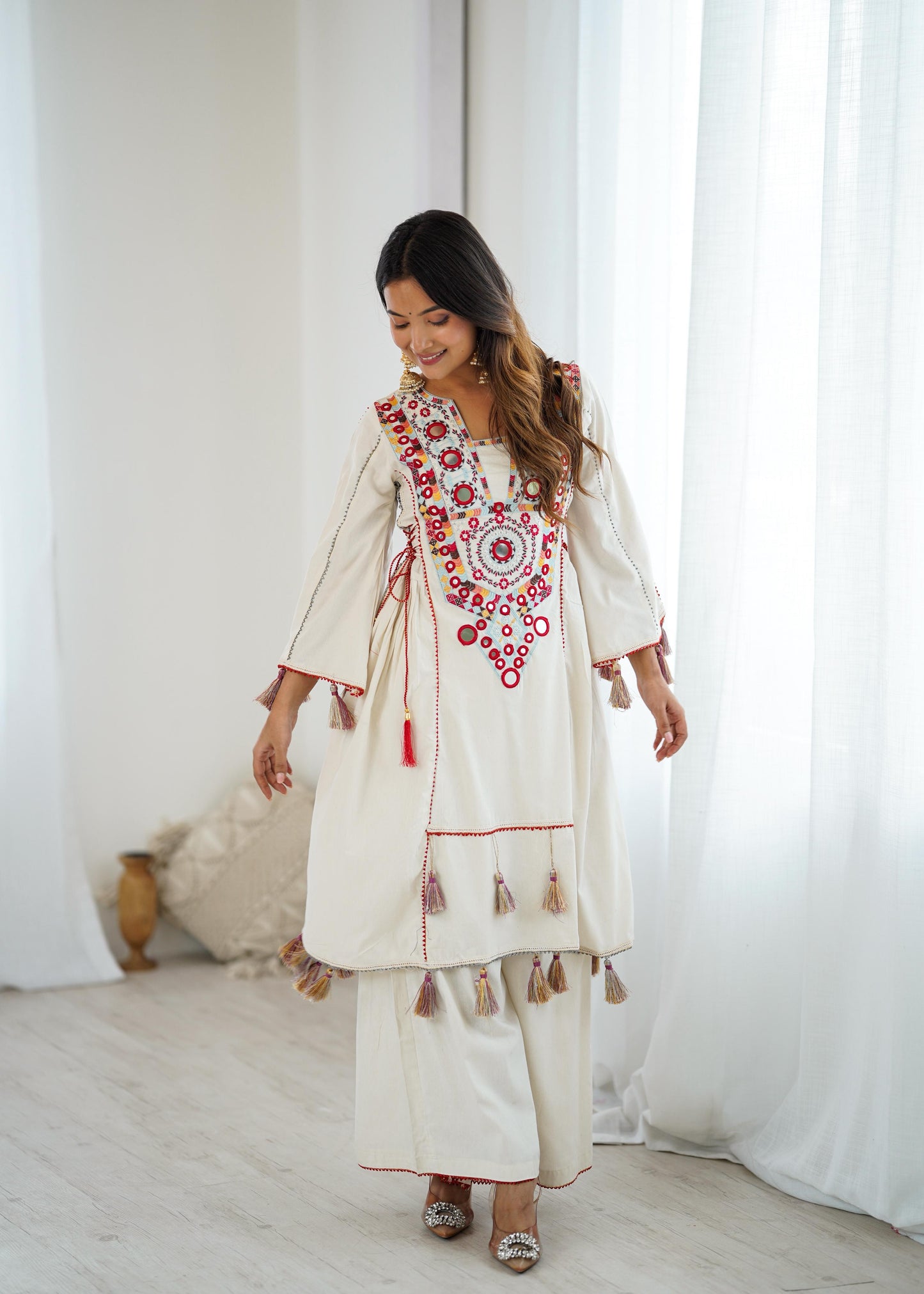 2-piece stylish ensemble: includes a well-fitted top and coordinated bottom