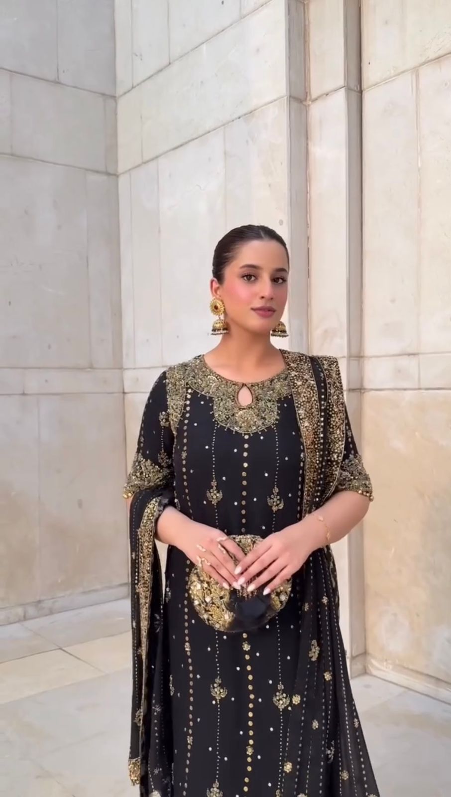 premium collection with embroidery and sequence worked top-bottom and dupatta set fully stitched ready to wear 🔥