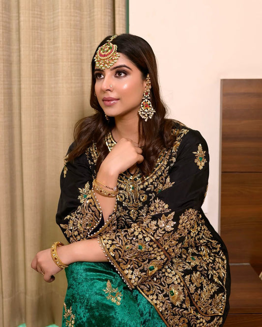 ENHANCE THE BEAUTY OF YOUR WARDROBE WITH THIS NEWLY LAUNCHED VELVET KURTI-PLAZZO SET