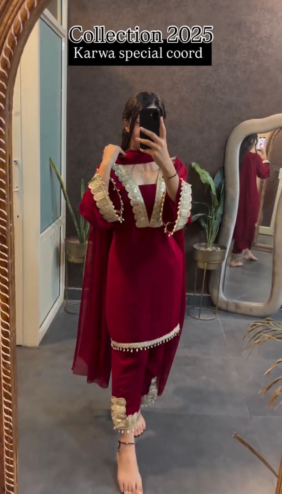 new designer party wear look top-pant and dupatta with heavy embroidery work