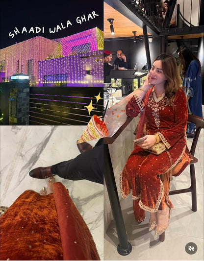 👜Launching New Design Velvet *(Top&Pent&dupatta) Reddy To Wear Look Design