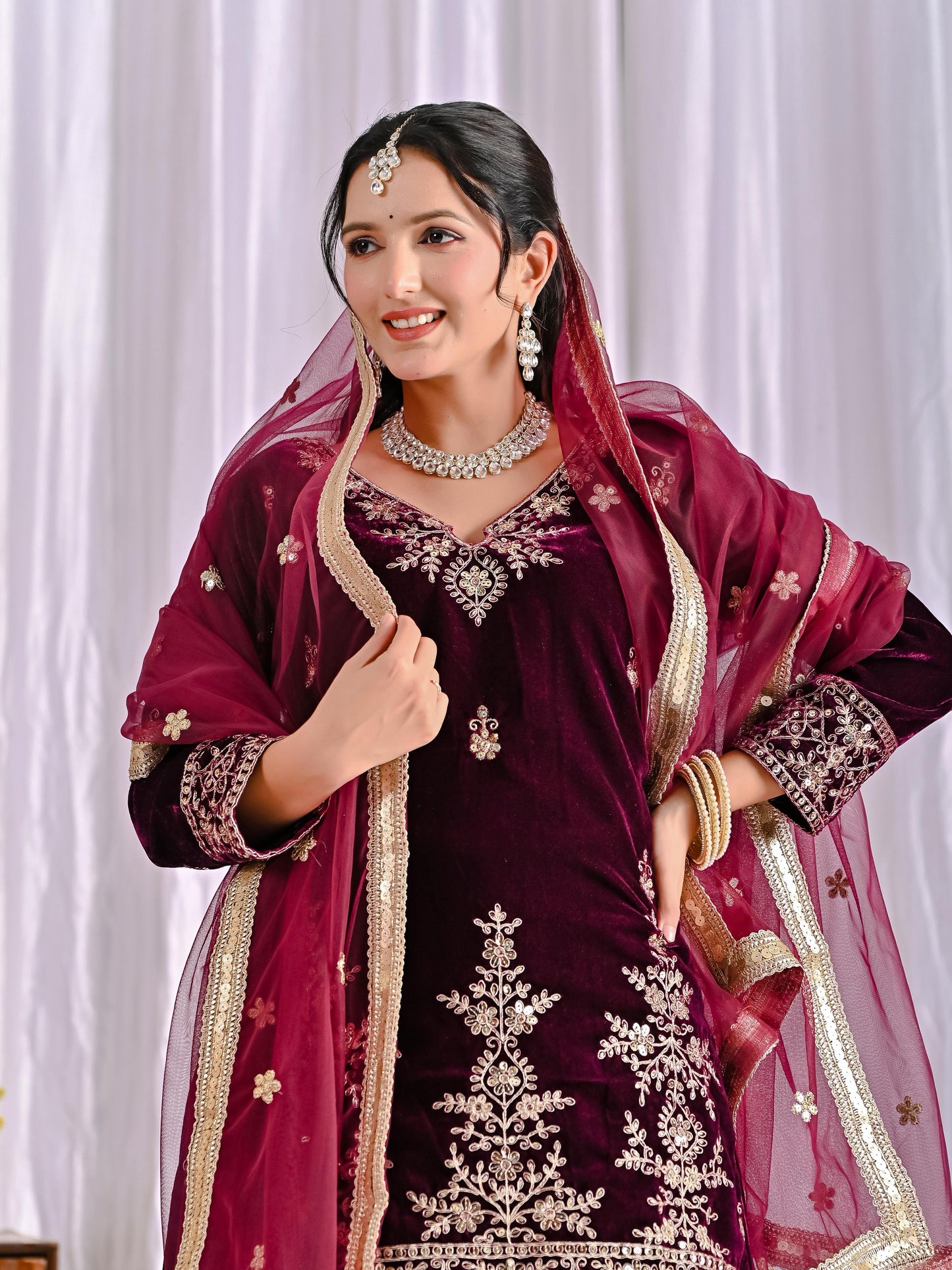 new designer party wear look top , sharara plazzo  and dupatta