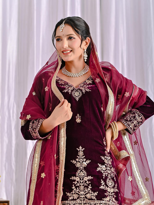 New Designer Party Wear Look Top , Sharara Plazzo  and Dupatta